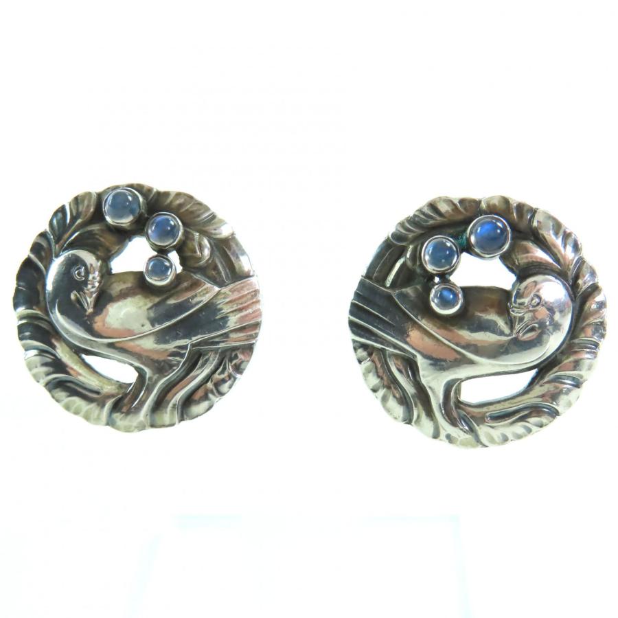 美品◇Georg Jensen ジョージジェンセン 66 SV925 ムーンストーン付き  