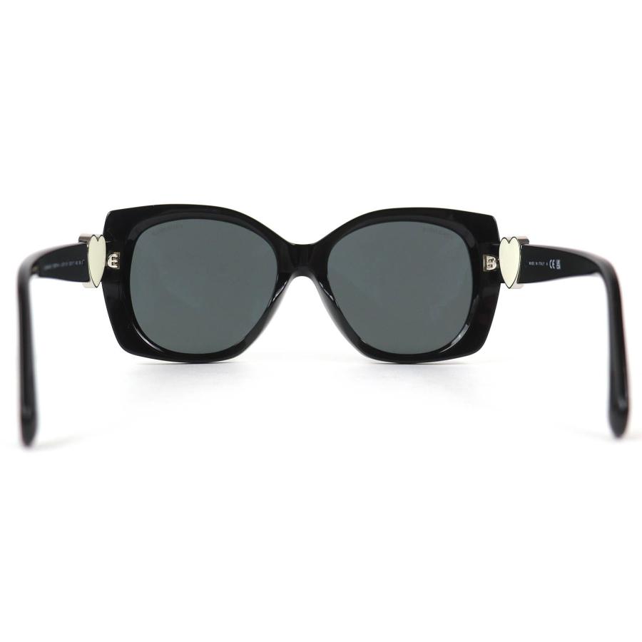 極美品△CHANEL シャネル 5519-A ココマーク ハート スクエアシェイプ アイウェア サングラス 現行品 ブラック 55□17 140 デモレンズの画像
