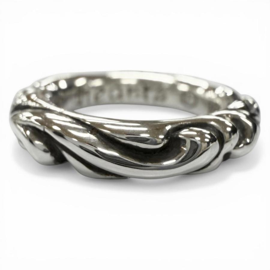 極美品▽CHROME HEARTS クロムハーツ スクロールバンド 925 リング