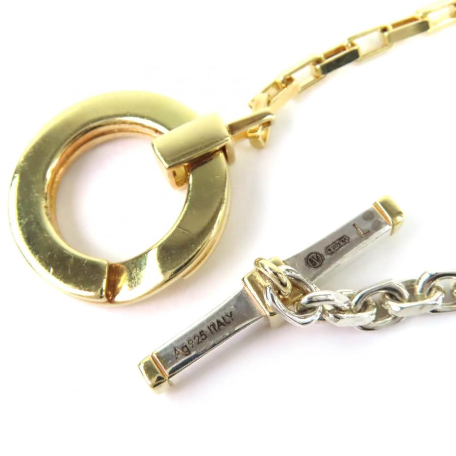 美品△BOTTEGAVENETA ボッテガヴェネタ 754354 V507D AG925 バイカラー チェーン ブレスレット アクセサリー ゴールド シルバー L 保存袋付き イタリア製 重量13.8g メンズ 美品△BOTTEGAVENETA ボッテガヴェネタ 754354 V507D AG925 バイカラー