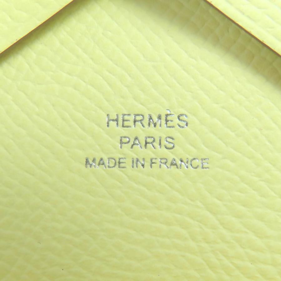 【新品未使用】HERMES カルヴィデュオ ナタ×ジョーヌプッサン エルメス カルヴィ デュオ ナタ ヴォーエプソン シルバー金具