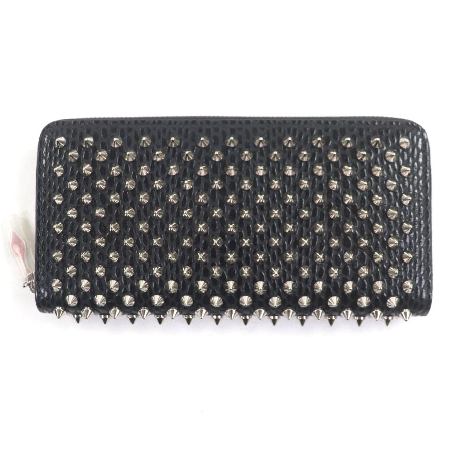 未使用品▼クリスチャンルブタン 3205076 W PANETONE レザー スパイクスタッズ ラウンドファスナー ロングウォレット 長財布 箱付 Christian Louboutin（クリスチャンルブタン） 未使用品▽クリスチャン