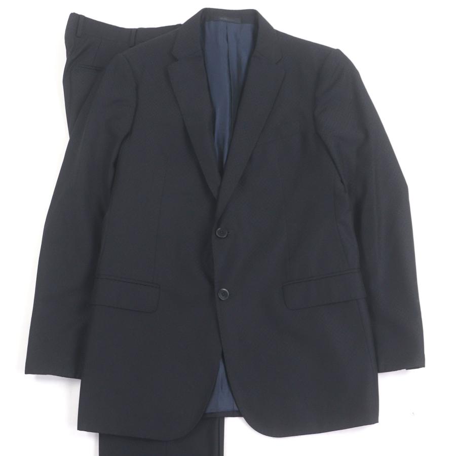 美品□ARMANI COLLEZIONI アルマーニコレッツォーニ ウール100％ M-LINE 総柄 シングルスーツ セットアップ ネイビー 48 正規品 メンズ 美品□ARMANI COLLEZIONI アルマーニコレッツォーニ ウール100％ M