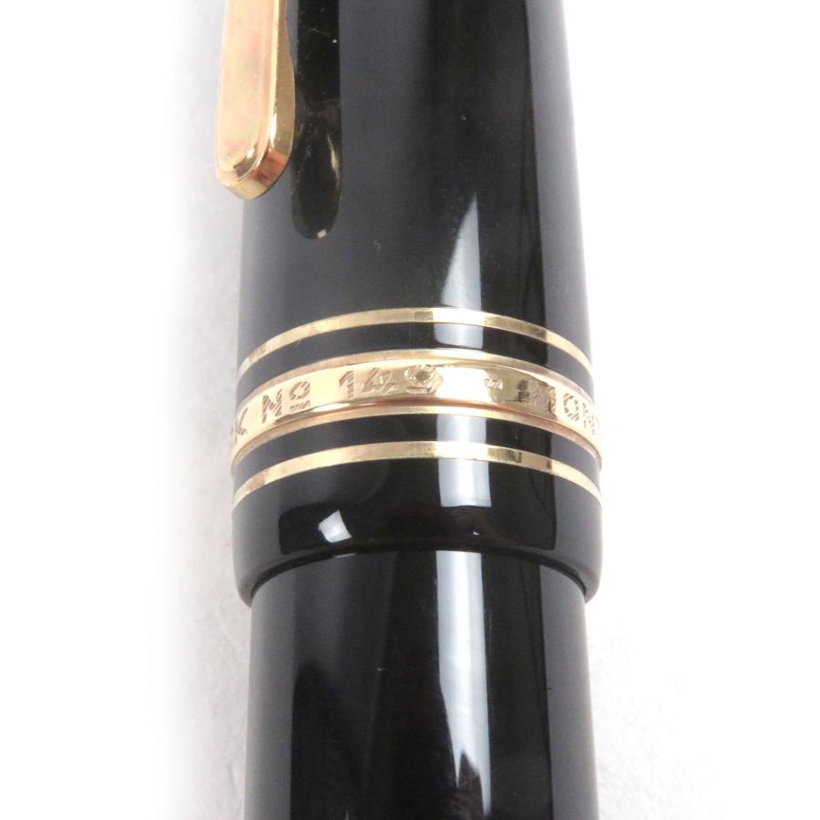 美品□MONTBLANC モンブラン マイスターシュテュック 149 ペン先14K Fニブ キャップ式 万年筆 ブラック ゴールド ドイツ製 メンズ MONTBLANC（モンブラン） 美品□MONTBLANC マイスターシュテュック 149