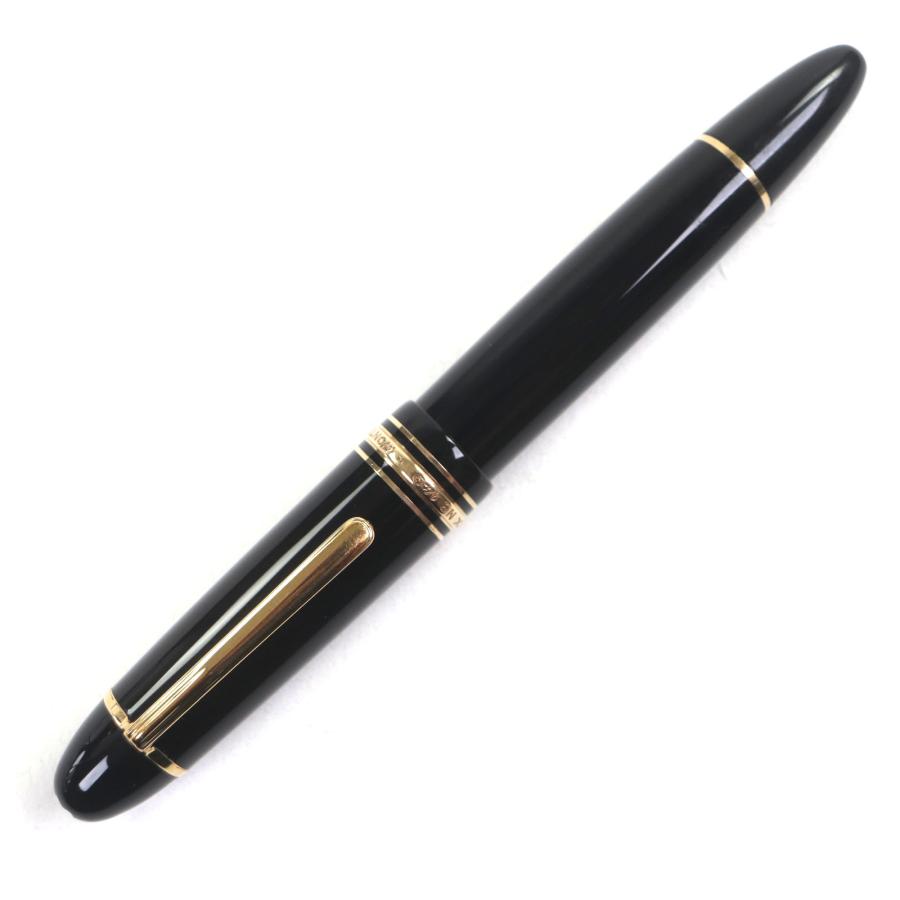 美品▼MONTBLANC モンブラン マイスターシュテュック 149 ペン先14K Fニブ ホワイトスター 万年筆 ブラック ゴールド ケース付き ドイツ製 メンズ MONTBLANC（モンブラン） 美品▽MONTBLANC マイスターシュテュック 149