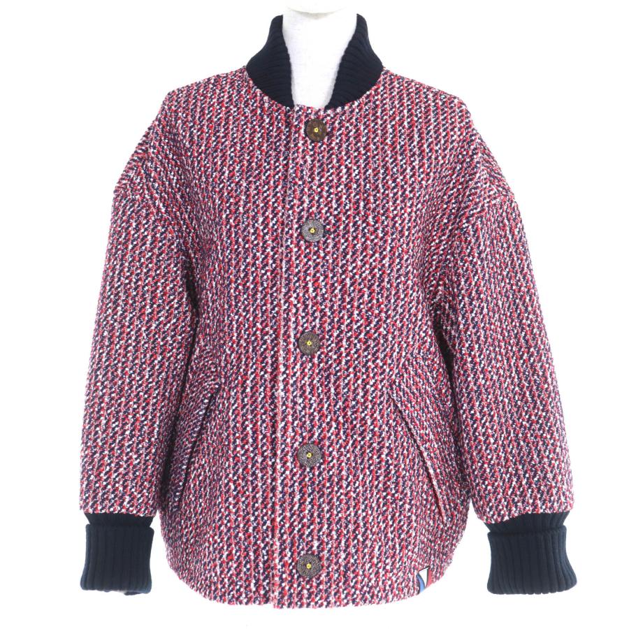 未使用品◇ルイヴィトン 23AW 1AC1W8 FPVE51 モノグラム トリコロール ブークレツイード バーシティジャケット 36 正規品 定価731500円 LOUIS VUITTON（ルイ・ヴィトン） 未使用品◇ルイヴィトン 23AW 1AC1W8