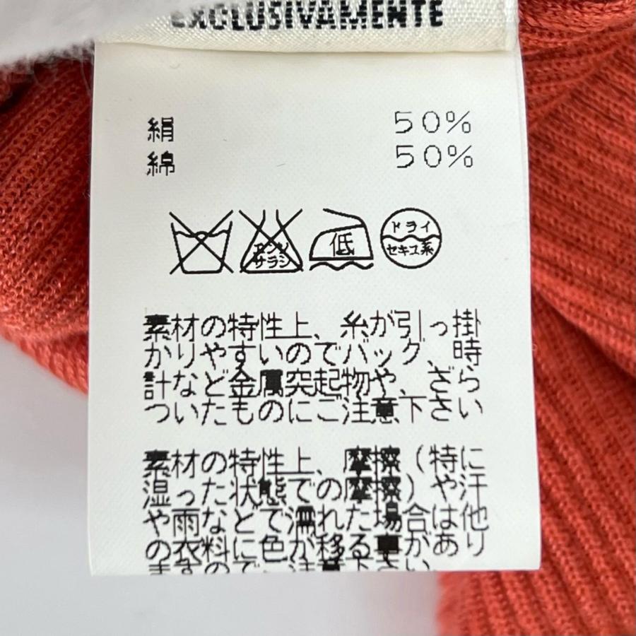 美品★HERMES★バイアス★シルクコットン★カーディガン HERMES（エルメス） 美品△HERMES シルク コットン 長袖 ニットシャツ