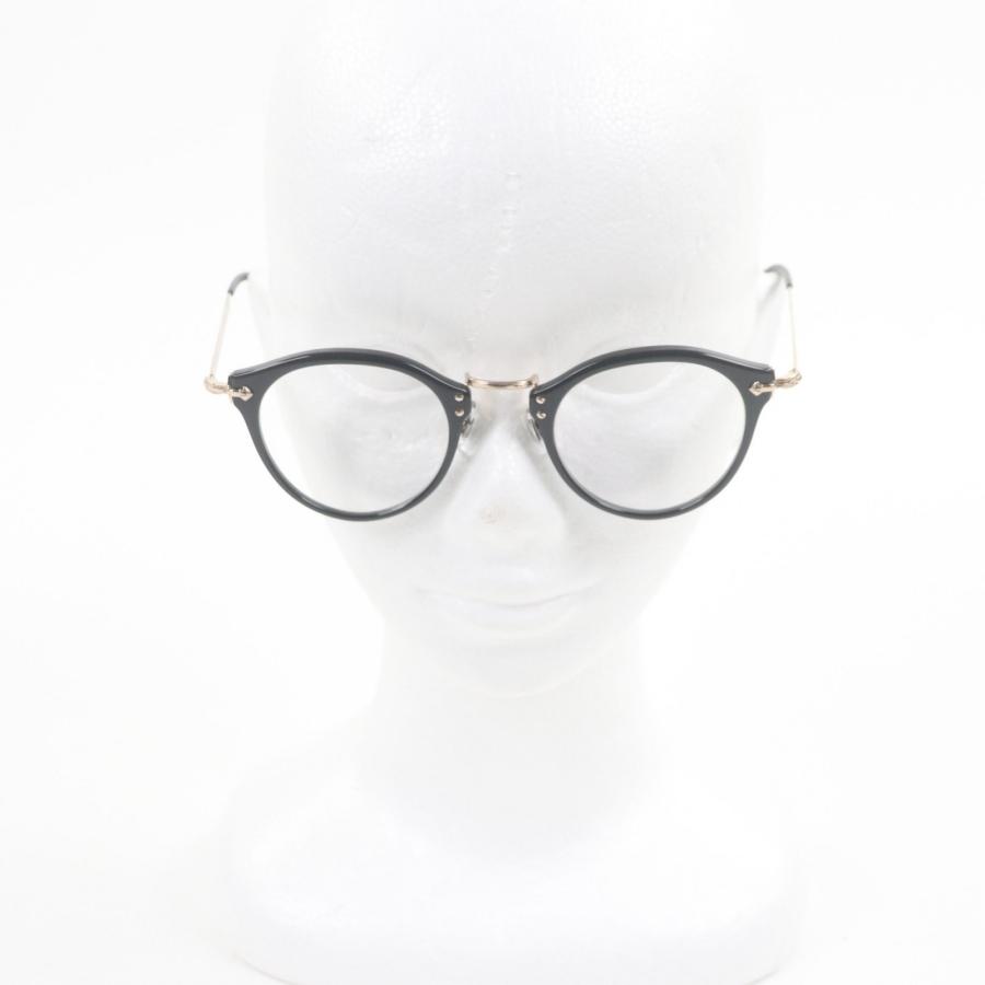 未使用品□OLIVER PEOPLES オリバーピープルズ 雅 505 Limited Edition ボストンフレーム メガネ 眼鏡 アイウェア ブラック ゴールド 47□24-142 保存袋・ケース付き 日本製 メンズ OLIVER PEOPLES（オリバーピープルズ） 美品□OLIVER PEOPLES 505