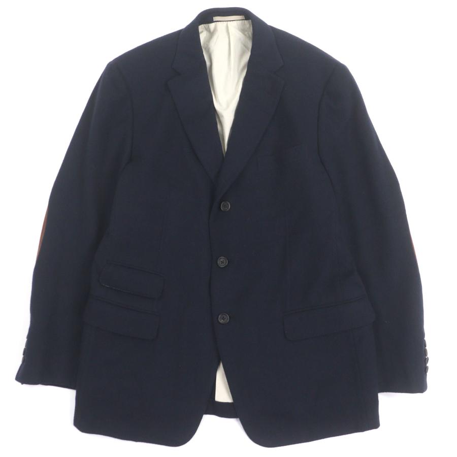 ダンヒルdunhillカシミヤ100%シングルテーラードジャケット48ネイビー dunhill（ダンヒル） 極美品▽Dunhill カシミヤ100% BELGRAVIA FIT