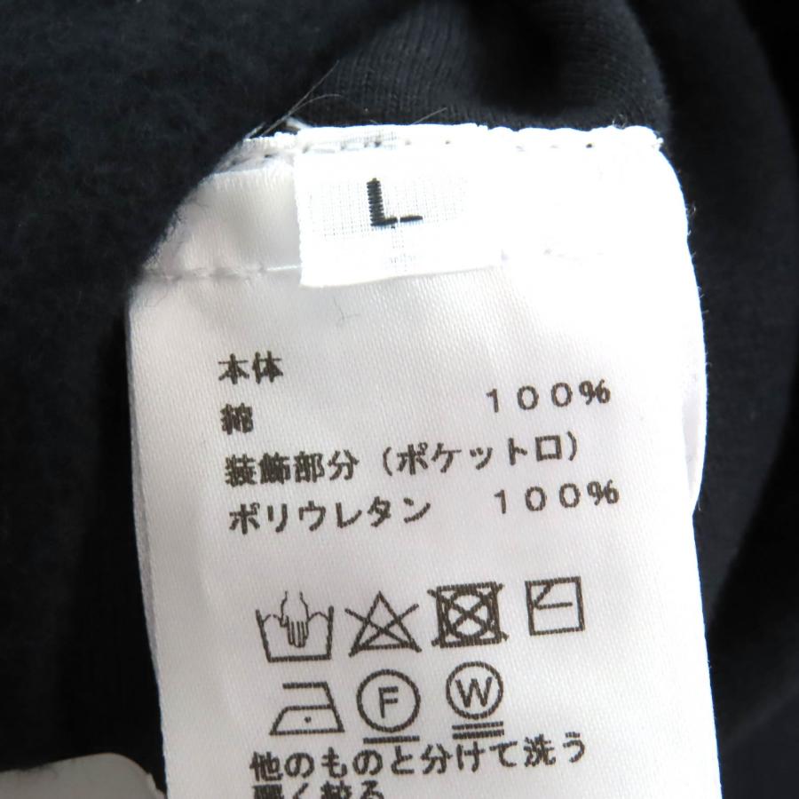 極美品△HERMES エルメス コットン100％ セリエボタン ハーフジップ プルオーバー パーカー ブラック S フランス製 正規品 レディース_7