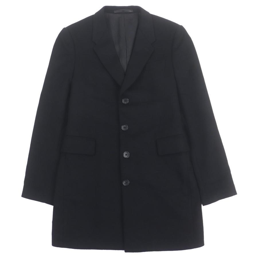 良品▼PS Paul Smith ピーエス ポールスミス カシミヤ100% シングル チェスターコート ブラック M 日本製 正規品 メンズ シンプル◎ Paul Smith（ポール・スミス） 良品▽PS Paul Smith ピーエス カシミヤ