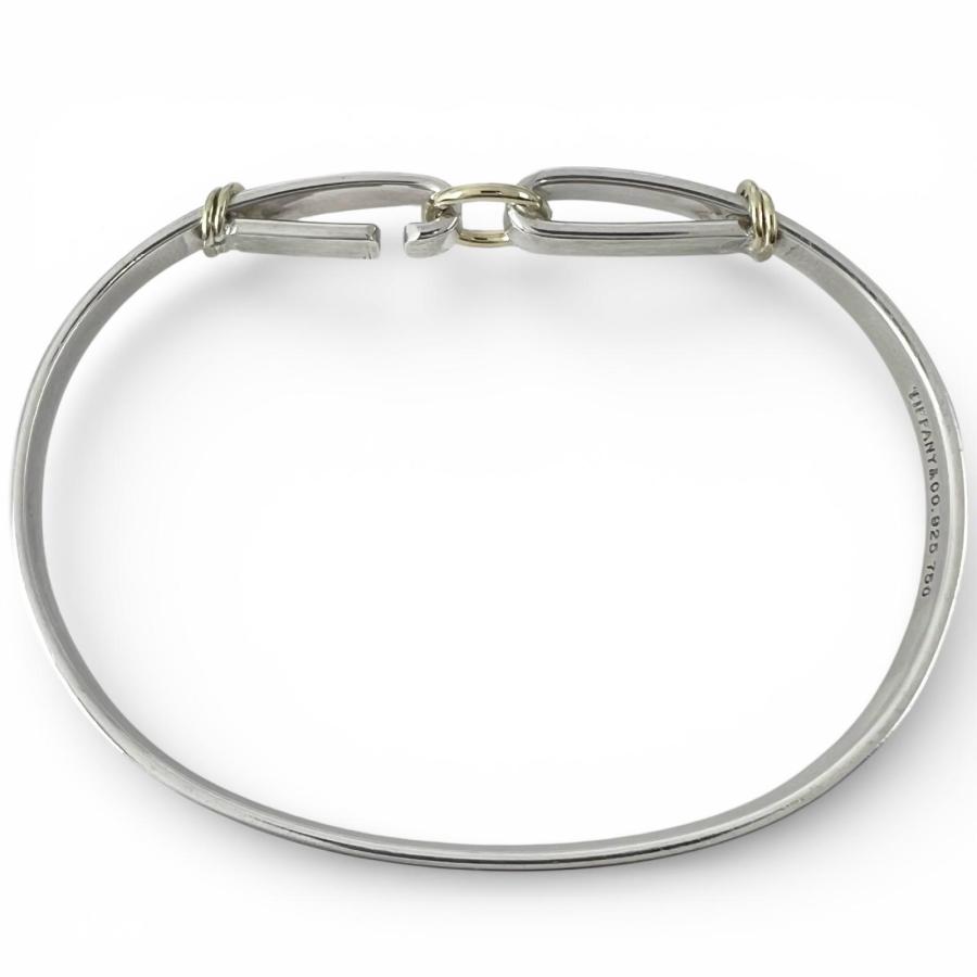 750 925 Tiffany バングル　ブレスレット16.8cm 14.59 TIFFANY&Co.（ティファニー） 美品△TIFFANY&Co. SV925 750 フック