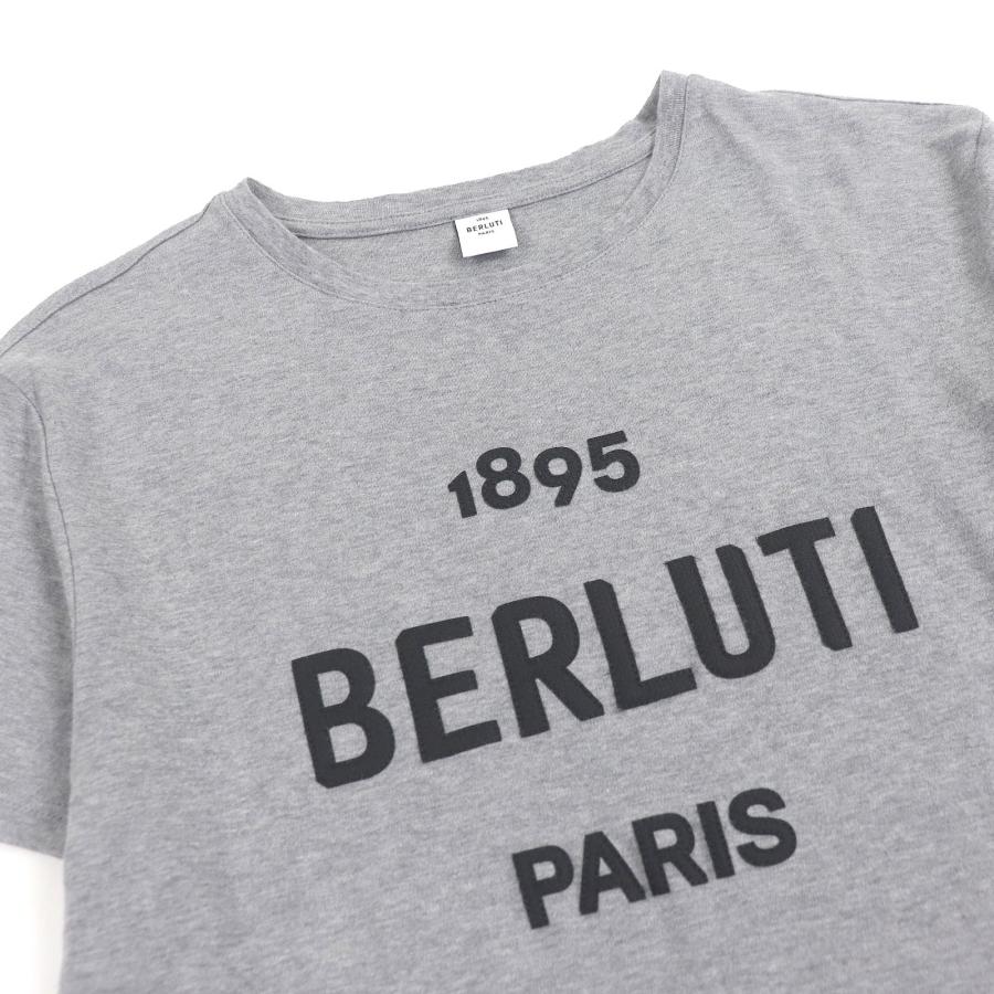 極美品□BERLUTI ベルルッティ ロゴパッチ クルーネック ショート