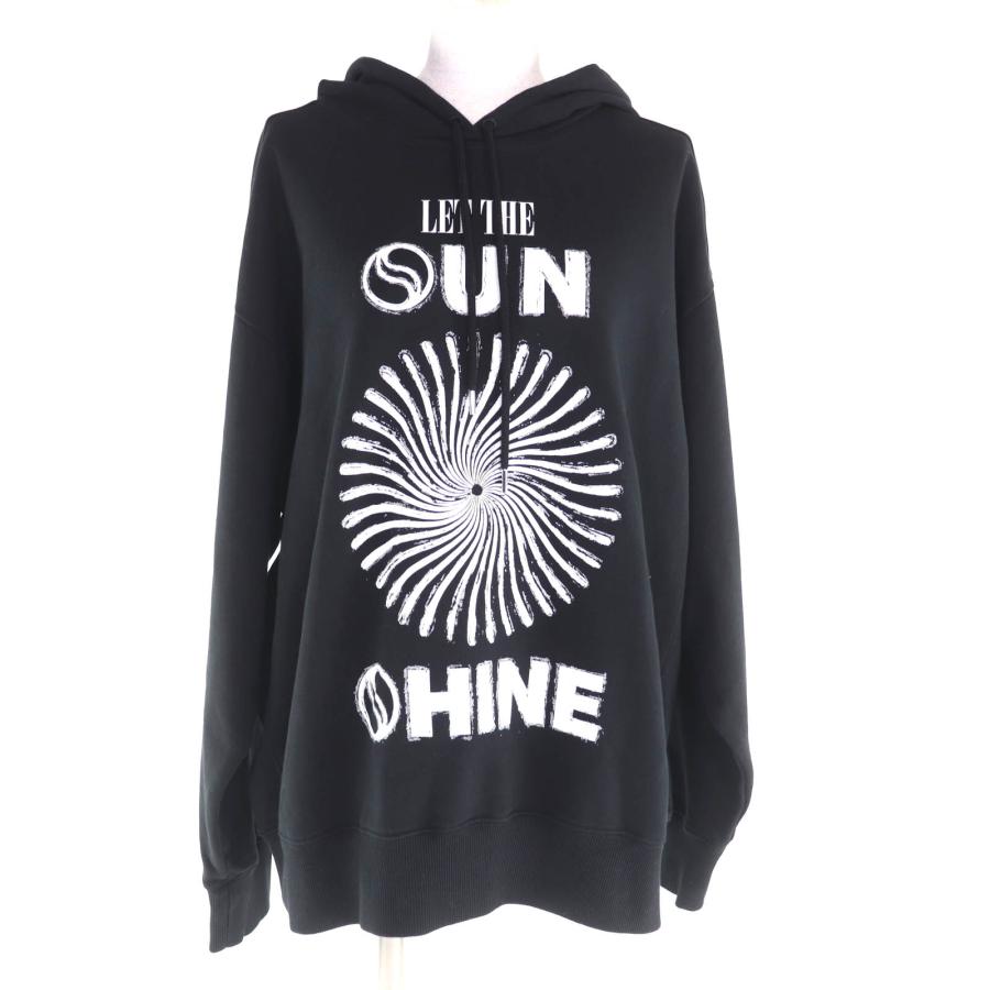 未使用品★Stella McCartney ステラマッカートニー 2023年製 6J0251 サンシャイン 袖ロゴ入り フーディ パーカー ブラック M 正規品 未使用品☆Stella McCartney ステラマッカートニー 2023年製 6J0251