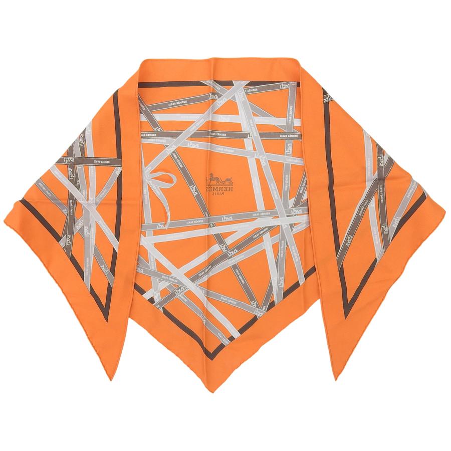 美品　エルメス ボルデュック ツイリースカーフ マルチカラー HERMES（エルメス） 極美品△HERMES ツイリー シルク100％ BOLDUC