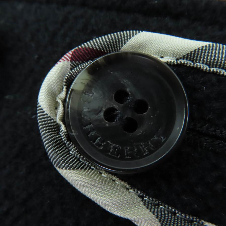 美品☆BURBERRY LONDON バーバリーロンドン ウール 水牛トグル フード