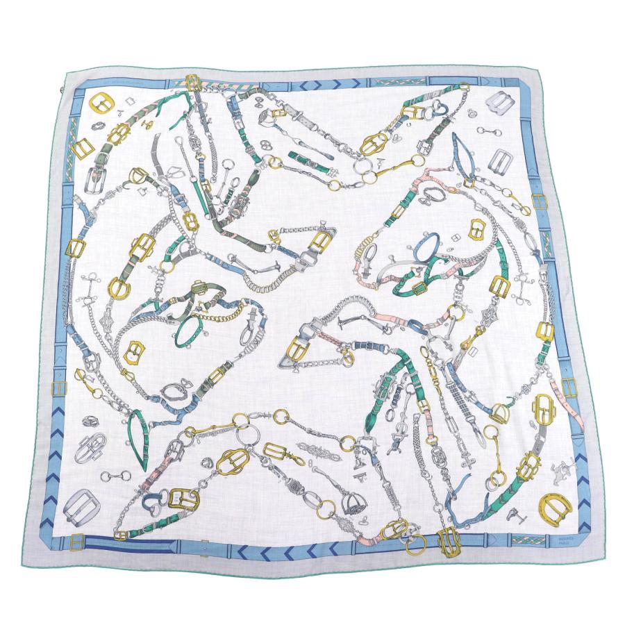 未使用品△HERMES エルメス 2024年製 244096S シュヴォー・デシェネ カシミヤ シルク GRIS CHINE/MENTHOL カレジェアン 大判 ストール HERMES（エルメス） 未使用品△HERMES 2024年製 244096S シュヴォー