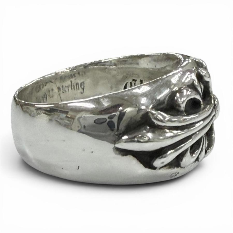 美品▽CHROME HEARTS クロムハーツ フローラルクロス 925 リング 指輪 
