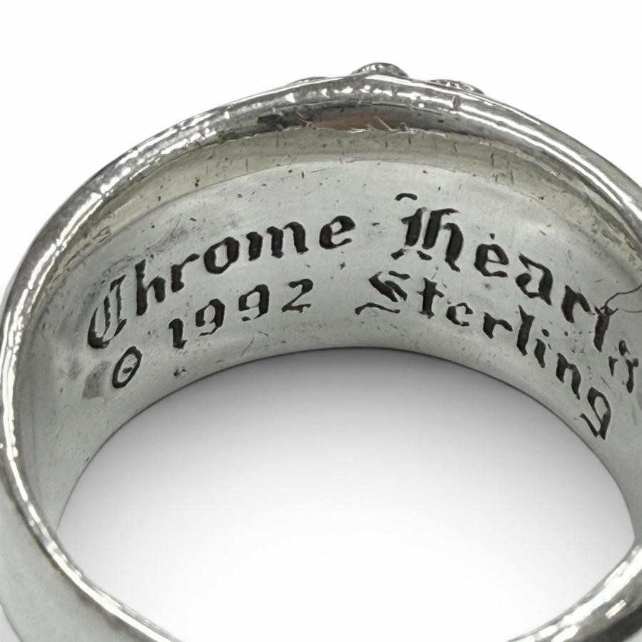 美品▽CHROME HEARTS クロムハーツ フローラルクロス 925 リング 指輪 