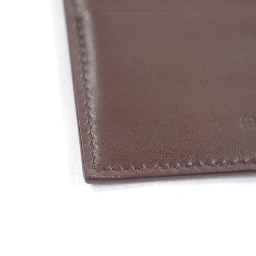 極美品□JIL SANDER ジルサンダー J25VL0008 ロゴ入り レザー パスケース 名刺入れ カードケース ブラウン 保存袋付き イタリア製 メンズ JIL SANDER（ジルサンダー） 極美品□JIL SANDER J25VL0008 ロゴ入り