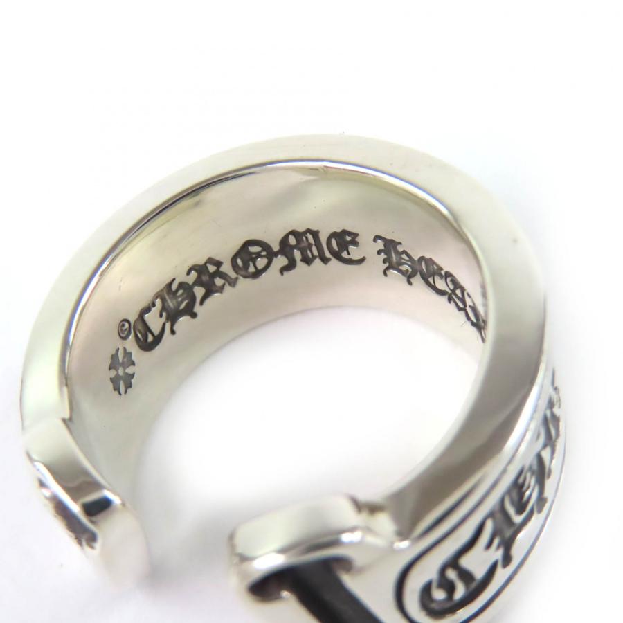極美品△CHROME HEARTS クロムハーツ  LG SCROLL LABEL ラージスクロールラベル リング 指輪 925 シルバー JP17号相当 重量15.7g メンズ 大人気 オススメ◎ 極美品△CHROME HEARTS クロムハーツ LG SCROLL LABEL ラージ