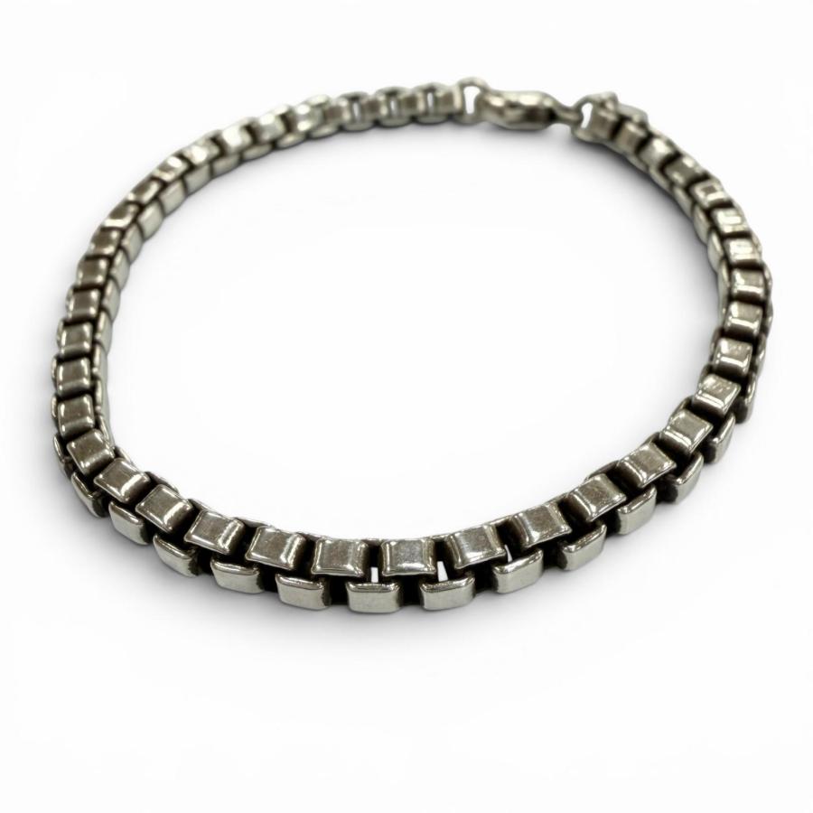 美品▼TIFFANY&Co. ティファニー ベネチアン 925 チェーン ブレスレット シルバー 重量16.65g メンズOK レディース アクセサリー TIFFANY&Co.（ティファニー） 美品▽TIFFANY&Co. ベネチアン 925