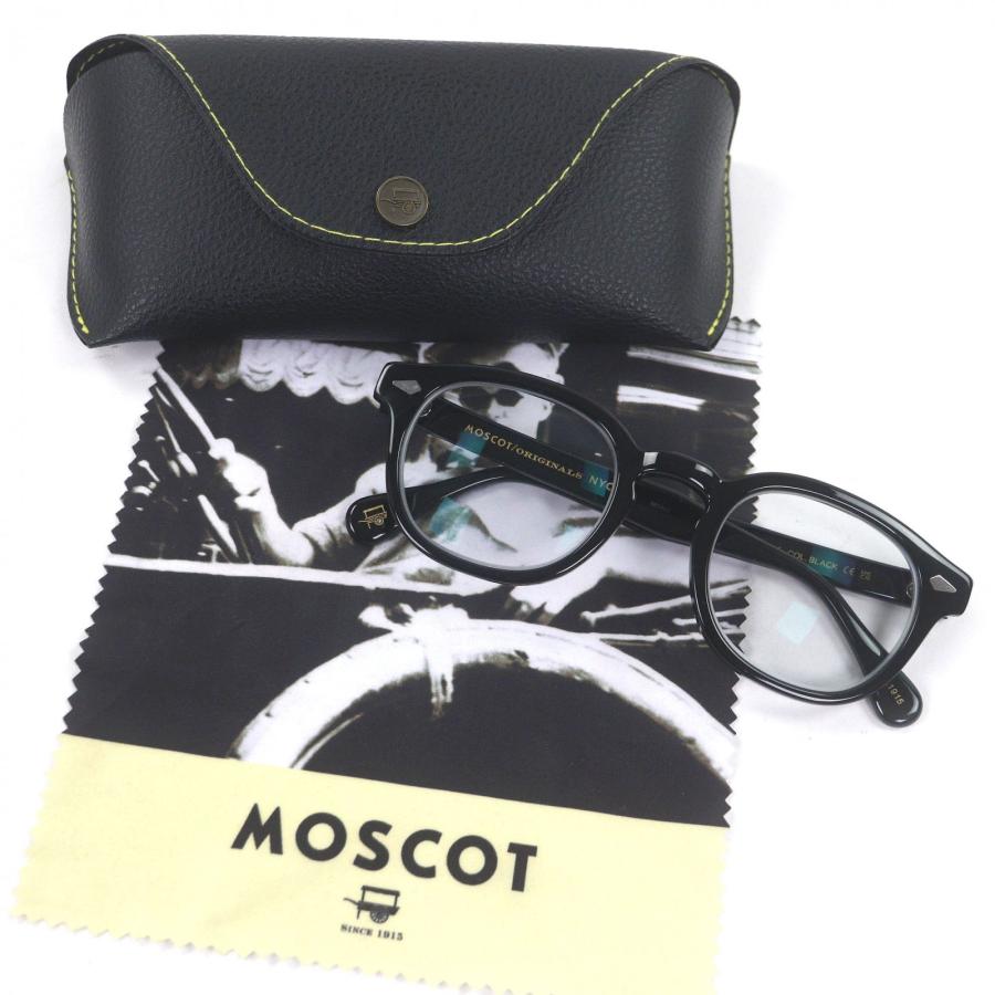 極美品□MOSCOT モスコット LEMTOSH レムトッシュ ウェリントンフレーム メガネ 眼鏡 アイウェア ブラック 49□24-145 度入り 箱付き 美品□MOSCOT モスコット LEMTOSH レムトッシュ ウェリントンフレーム