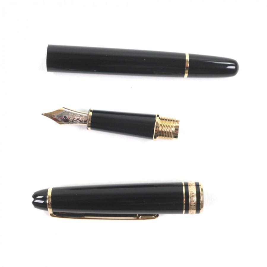 良品▼MONTBLANC モンブラン マイスターシュテュック クラシック ペン先14K ホワイトスター 万年筆 ブラック ゴールド ドイツ製 メンズ_2