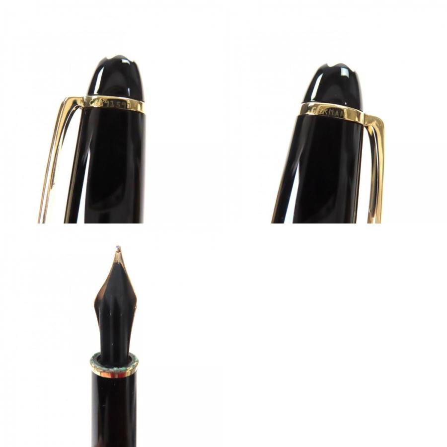 良品▼MONTBLANC モンブラン マイスターシュテュック クラシック ペン先14K ホワイトスター 万年筆 ブラック ゴールド ドイツ製 メンズ_6
