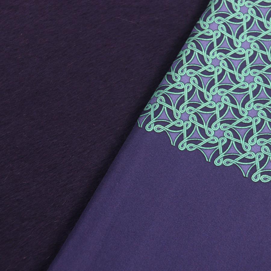 HERMES（エルメス） 極美品▽HERMES シルク アンゴラ 総柄 フリンジ