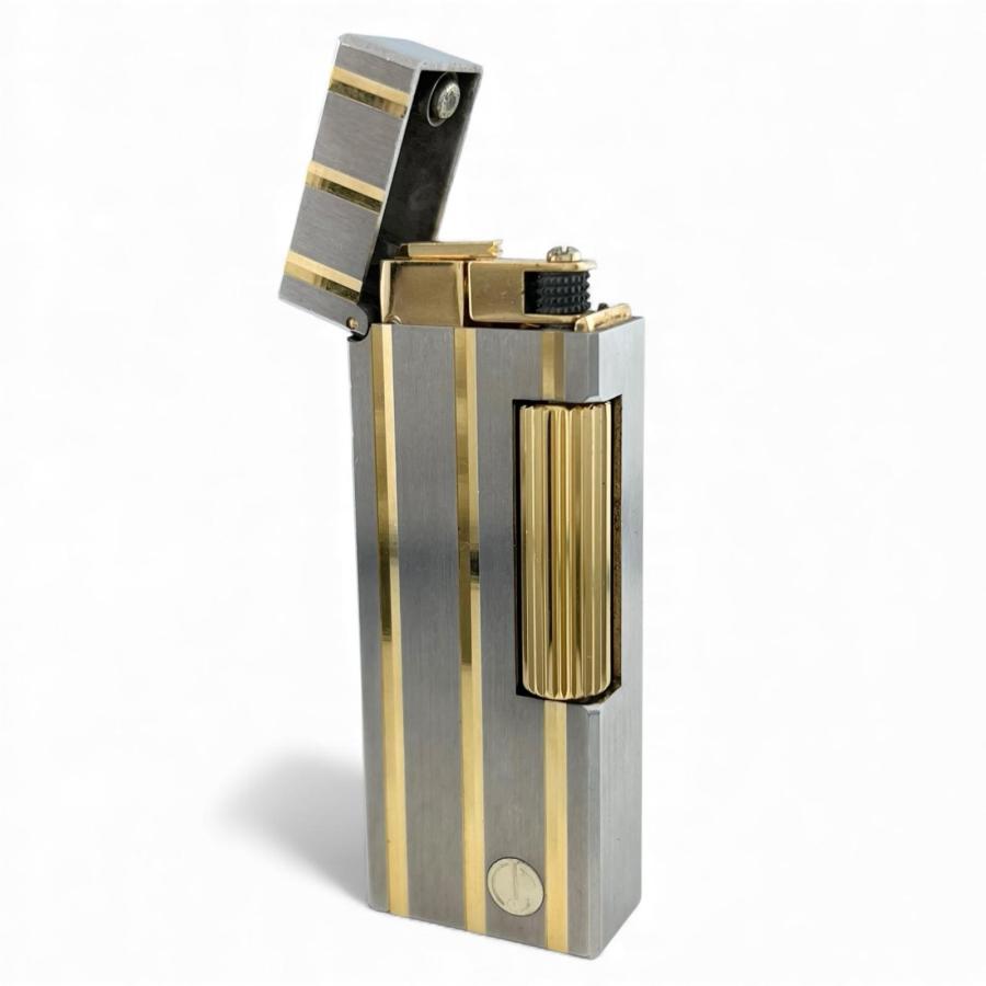 dunhill（ダンヒル） 美品△Dunhill スクエア ストライプ柄 ローラー式