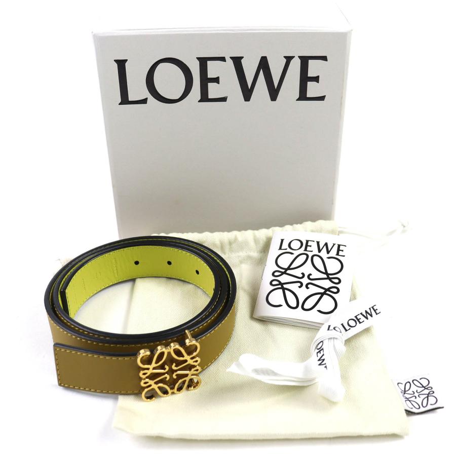 LOEWE（ロエベ） 極美品△LOEWE 832213 アナグラムバックル レザー