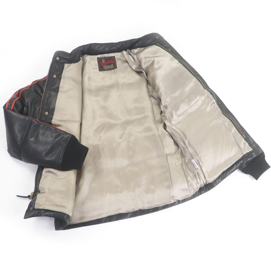 美品□TENDERLOIN テンダーロイン T-RACING LEATHER サイドライン