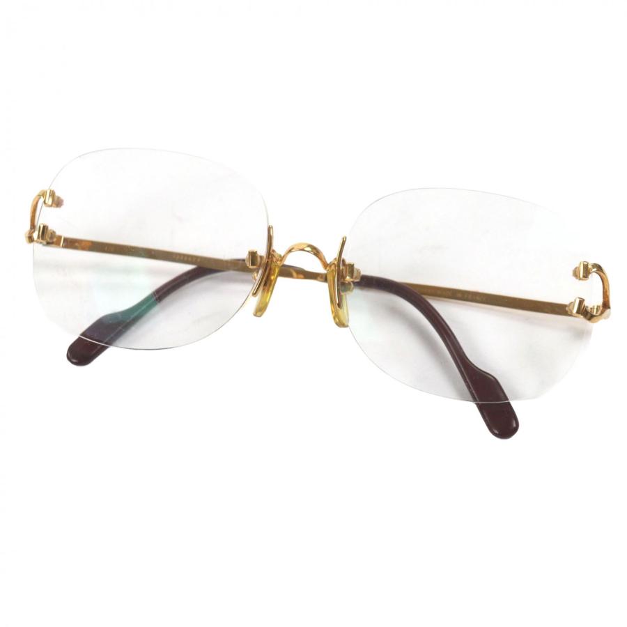 Cartier（カルティエ） 美品▽Cartier ツーポイント ロゴ金具 メガネ