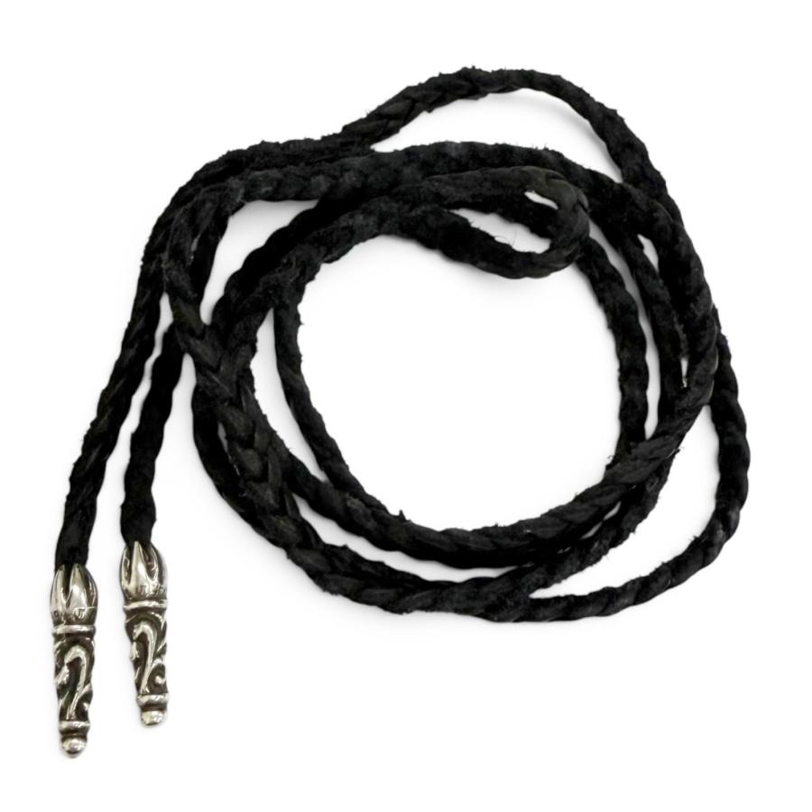 美品□CHROME HEARTS クロムハーツ レザーブレード スクロール