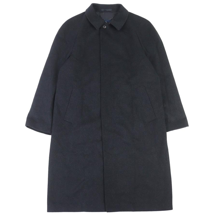 極美品△BURBERRY LONDON バーバリーロンドン 裏地チェック ロゴボタン ピュアカシミヤ100％ ロング ステンカラーコート ダークグレー 54 極美品△BURBERRY LONDON バーバリーロンドン 裏地チェック ロゴボタン