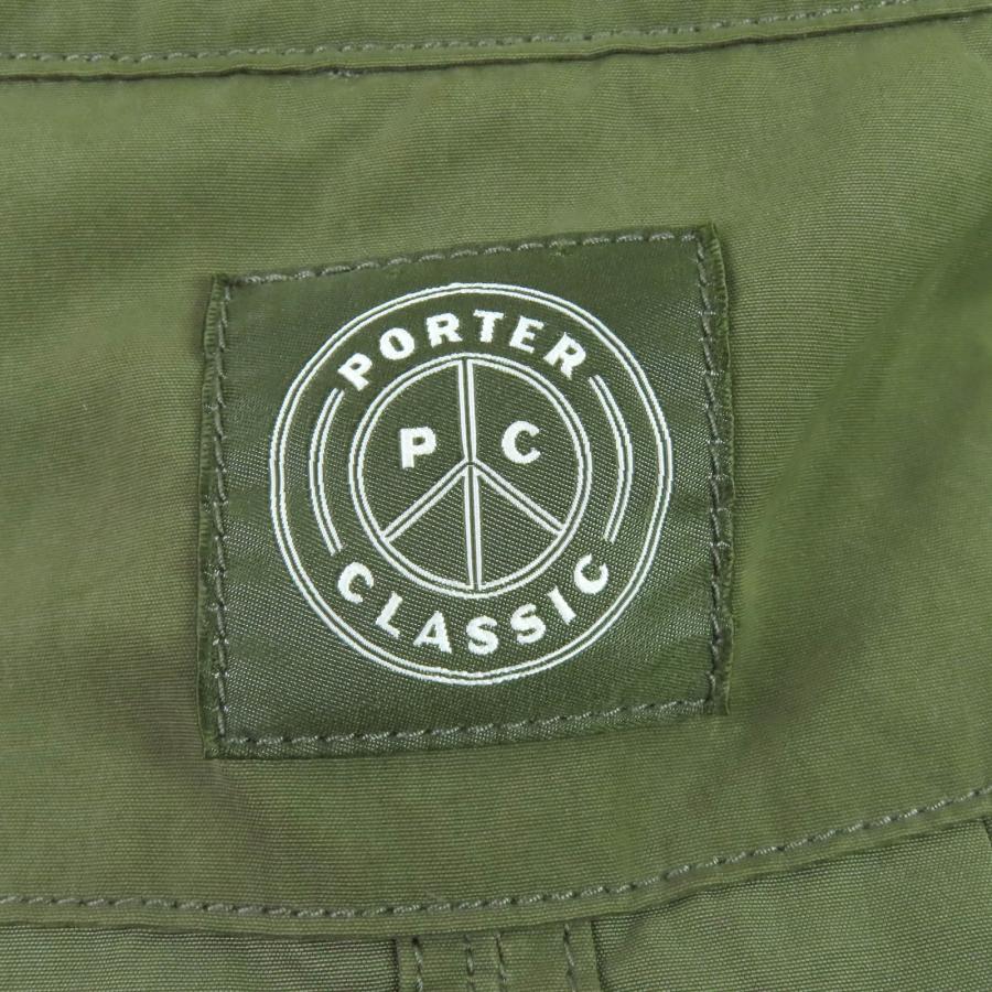 美品△PORTER CLASSIC ポータークラシック ベルト付き ショートレングス ダブル トレンチコート カーキ 3 日本製 正規品 メンズ_4