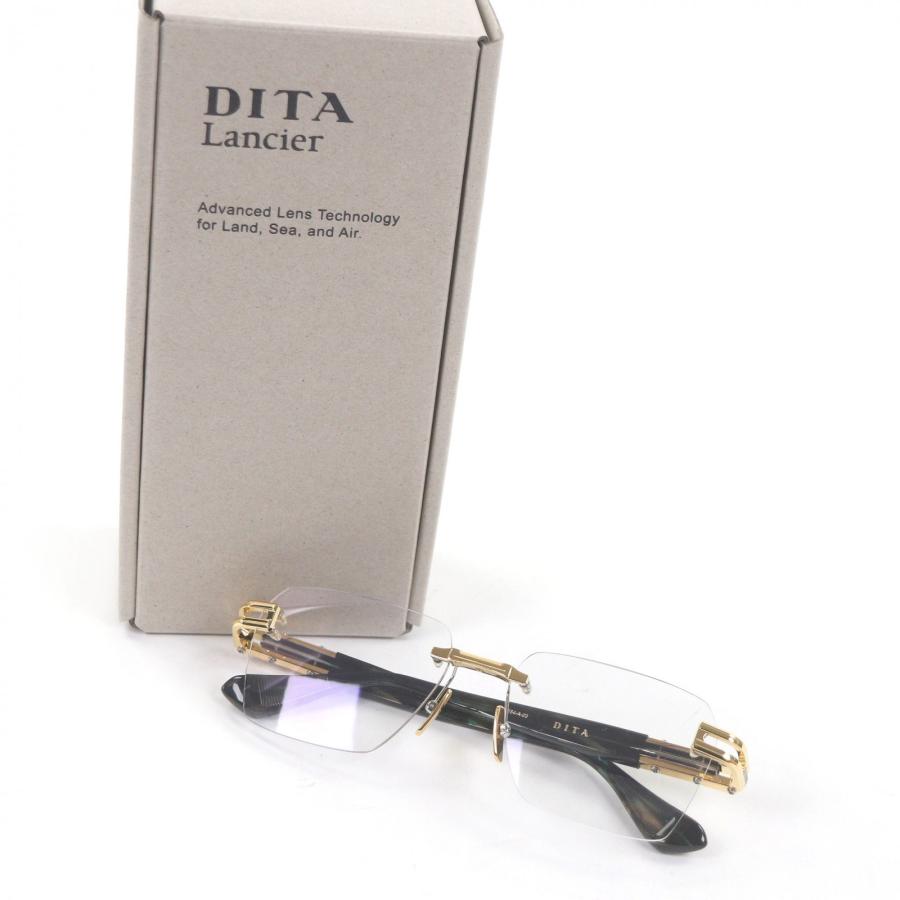 未使用品□DITA ディータ DTX154-A-03 META-EVO RX ツーポイント リムレスメガネ ゴールド ブラック 56□17-145 日本製 定価137500円の画像