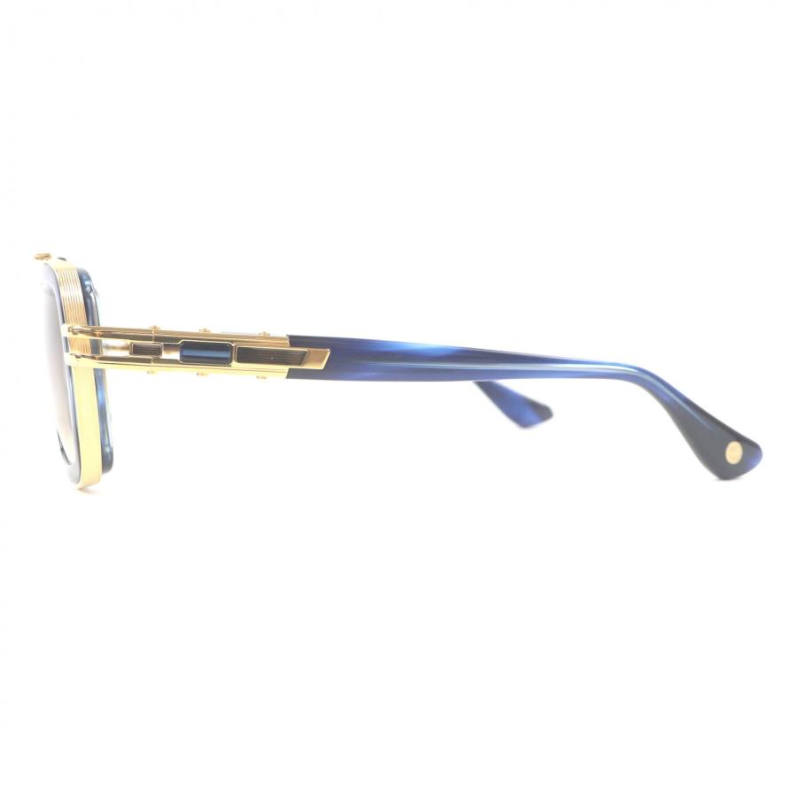 極美品□DITA ディータ DTS403-A-03 LXN-EVO サングラス クリアブルー ゴールド 54□19-145 度入り ケース付 日本製 メンズ 定価169400円の画像