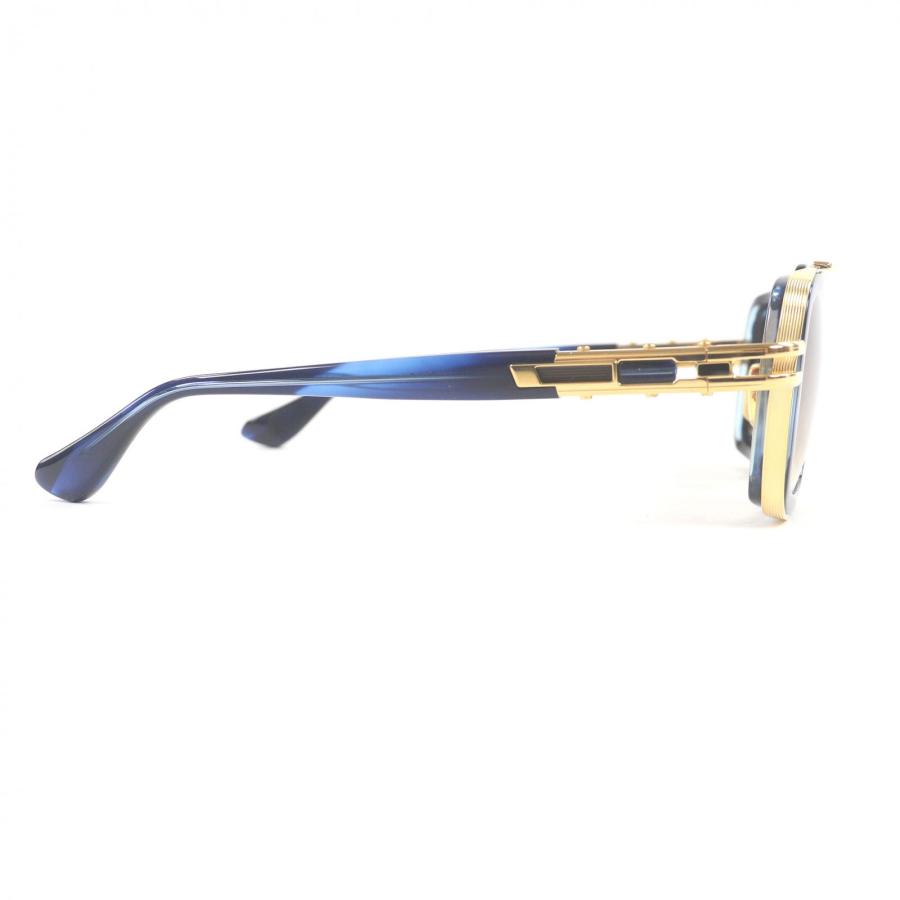 極美品□DITA ディータ DTS403-A-03 LXN-EVO サングラス クリアブルー ゴールド 54□19-145 度入り ケース付 日本製 メンズ 定価169400円の画像