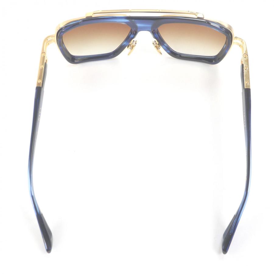 極美品□DITA ディータ DTS403-A-03 LXN-EVO サングラス クリアブルー ゴールド 54□19-145 度入り ケース付 日本製 メンズ 定価169400円の画像