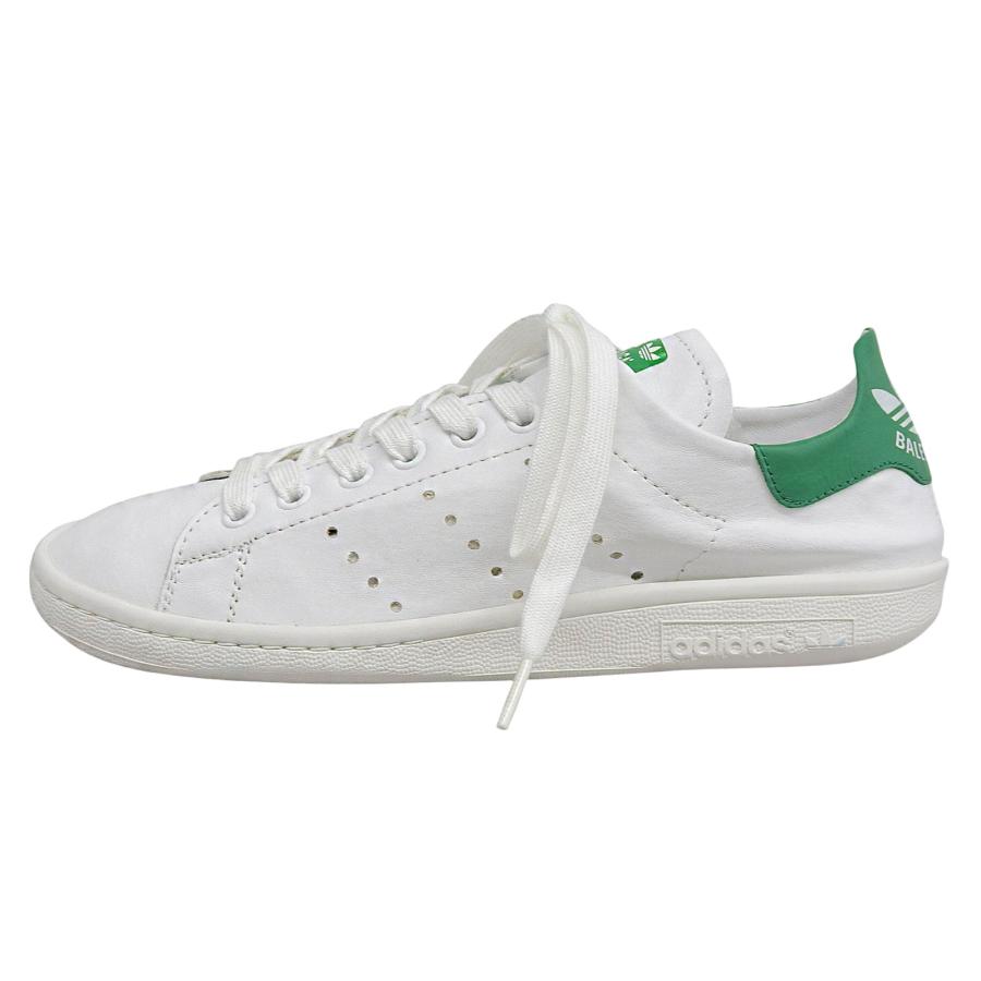 未使用品▲BALENCIAGA× バレンシアガ×アディダス 721836 スタンスミス レザー ローカットスニーカー ホワイト グリーン 24.5 箱・保存袋付き イタリア製 レディース 未使用品△BALENCIAGA×adidas バレンシアガ×アディダス 721836