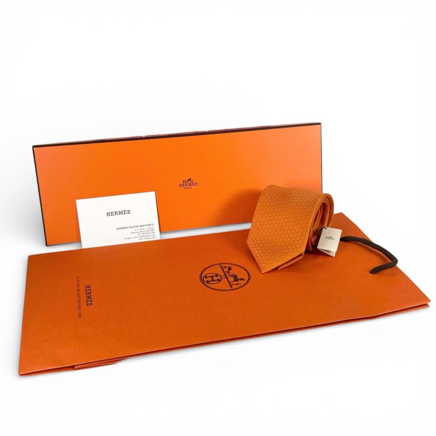 HERMES（エルメス） 未使用品△HERMES 2025年製 シルク100％ H織りタイ