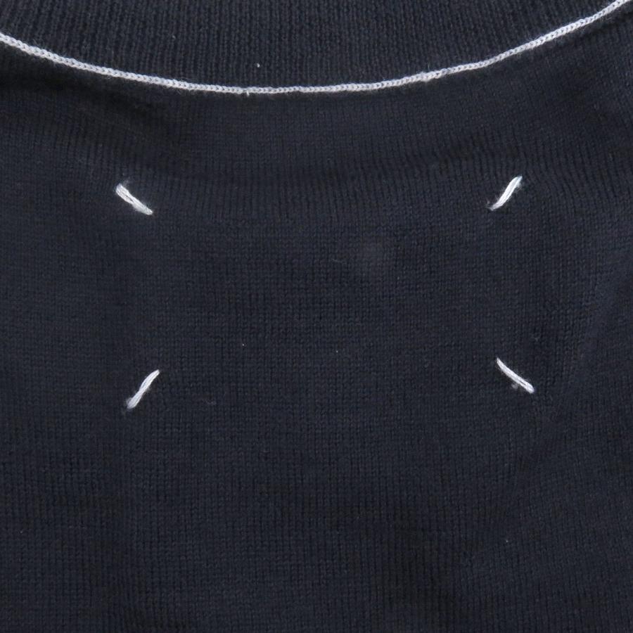 美品□Maison Margiela 14 メゾンマルジェラ14 25SS S50HA1004 ステッチデザイン 薄手 ロングスリーブニット セーター ネイビー S イタリア製 メンズ 美品□Maison Margiela 14 メゾンマルジェラ14 25SS S50HA1004