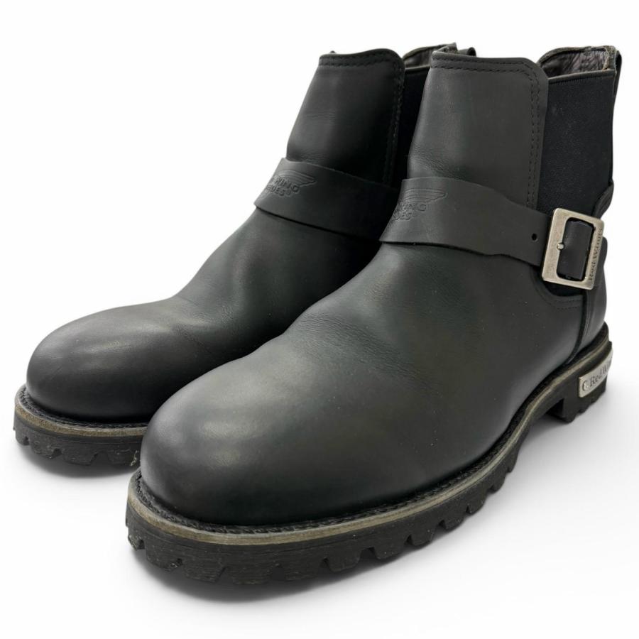 美品□RED WING レッドウィング 977 レザー ロゴバックル サイドゴア