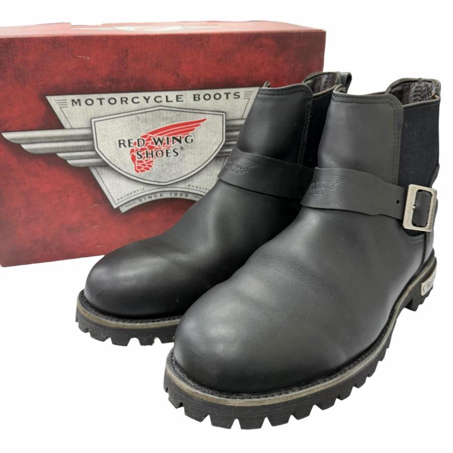 美品□RED WING レッドウィング 977 レザー ロゴバックル サイドゴア