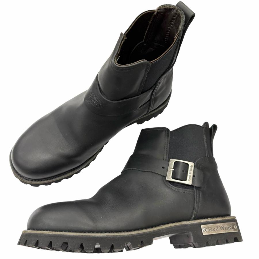 美品□RED WING レッドウィング 977 レザー ロゴバックル サイドゴア
