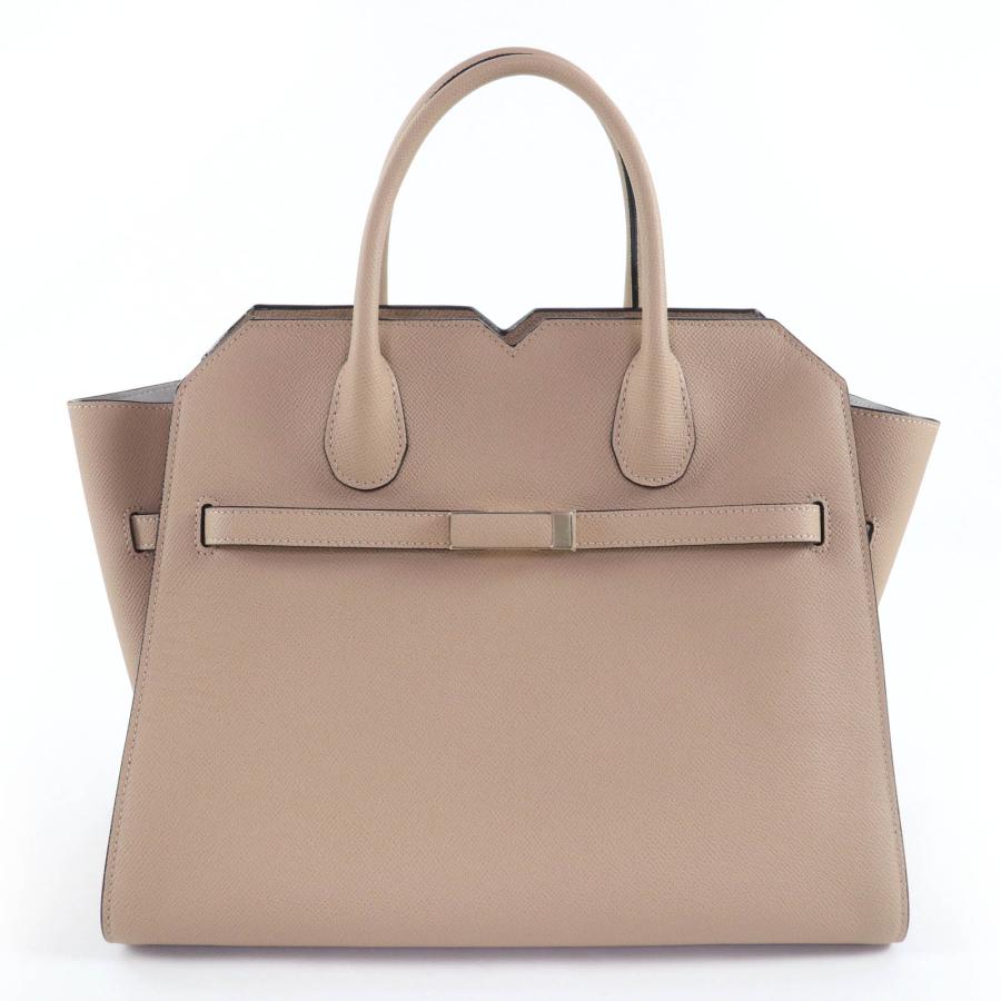 極美品☆Valextra ヴァレクストラ ミラノバッグ ミディアム ソフトカーフスキン サハラ（グレージュ）ライトゴールド金具 定価781000円 Valextra（ヴァレクストラ） 極美品☆Valextra ミラノバッグ