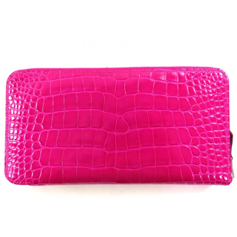 極美品◇HERMES エルメス アザップロングクラシック クロコダイル リセ ローズシェヘラザード 長財布 D刻印 箱付 フランス製 レディース HERMES（エルメス） 極美品◇HERMES アザップロングクラシック