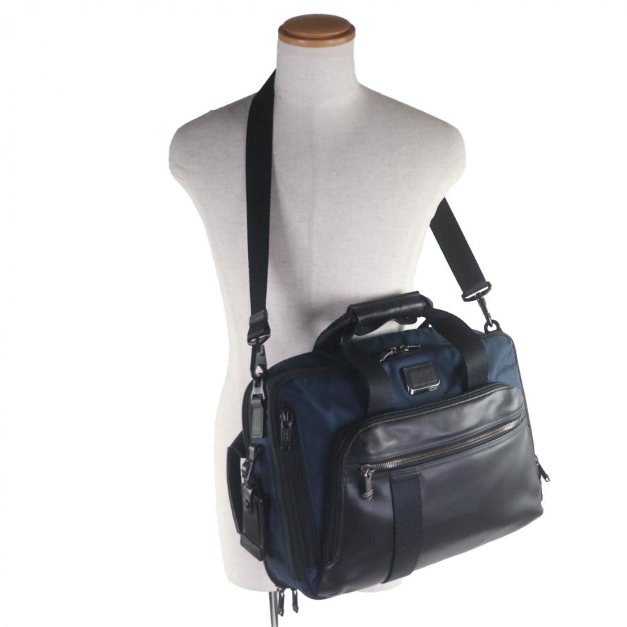 TUMI（トゥミ） 美品▽TUMI 232308NVY BRAVO ALPHA ナイロン レザー
